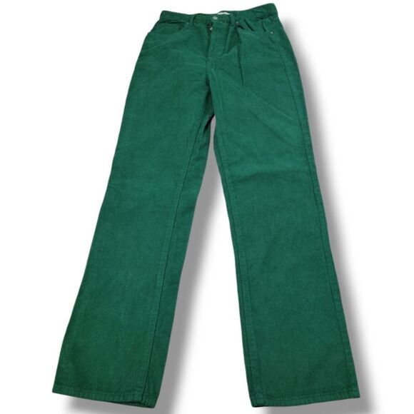 Pacsun Pants Size 29 W30" x L31" Pacsun Dad Jean Corduroy Pants Button Fly Green - Picture 1 of 8